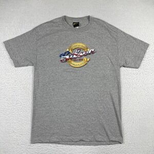 Gibson Guitar Shirt Mens Large Gray Vintage Y2K Music USA American Instruments‎